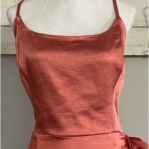 Satin Wrap Dress Small